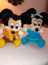 Disney Mickey Minnie Mouse Plush Stuffed Animals Lot 1982 Vintage Small