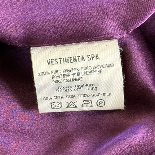 Vintage Giorgio Armani Coat Purple 100% Cashmere Vestimenta Spa Sz 50 (Large) - Picture 9 of 18