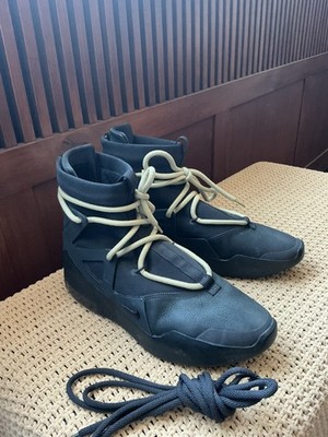 Nike Air Fear of God 1 Triple Black Raid Sting AR4237-005 Size 10 High Top