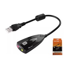 1Pcs Black Steel Series USB 2.0 5HV2 Virtual 7.1 Sound Card For Desktop Notebook
