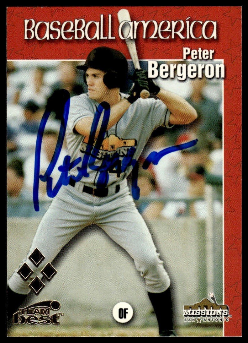 Peter Bergeron 1999 Team Best Baseball America Diamond Gold #13 Auto Signed Card