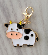 Cow ~ Key chain ~ Zipper Decoration ~ Lobster Claw Clasp ~ Charm