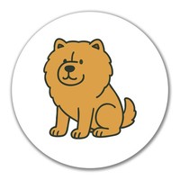 Aufkleber Chow-Chow Comic Chowie Geschenkidee Chow-Chow Geschenk PräSent Mitbrin