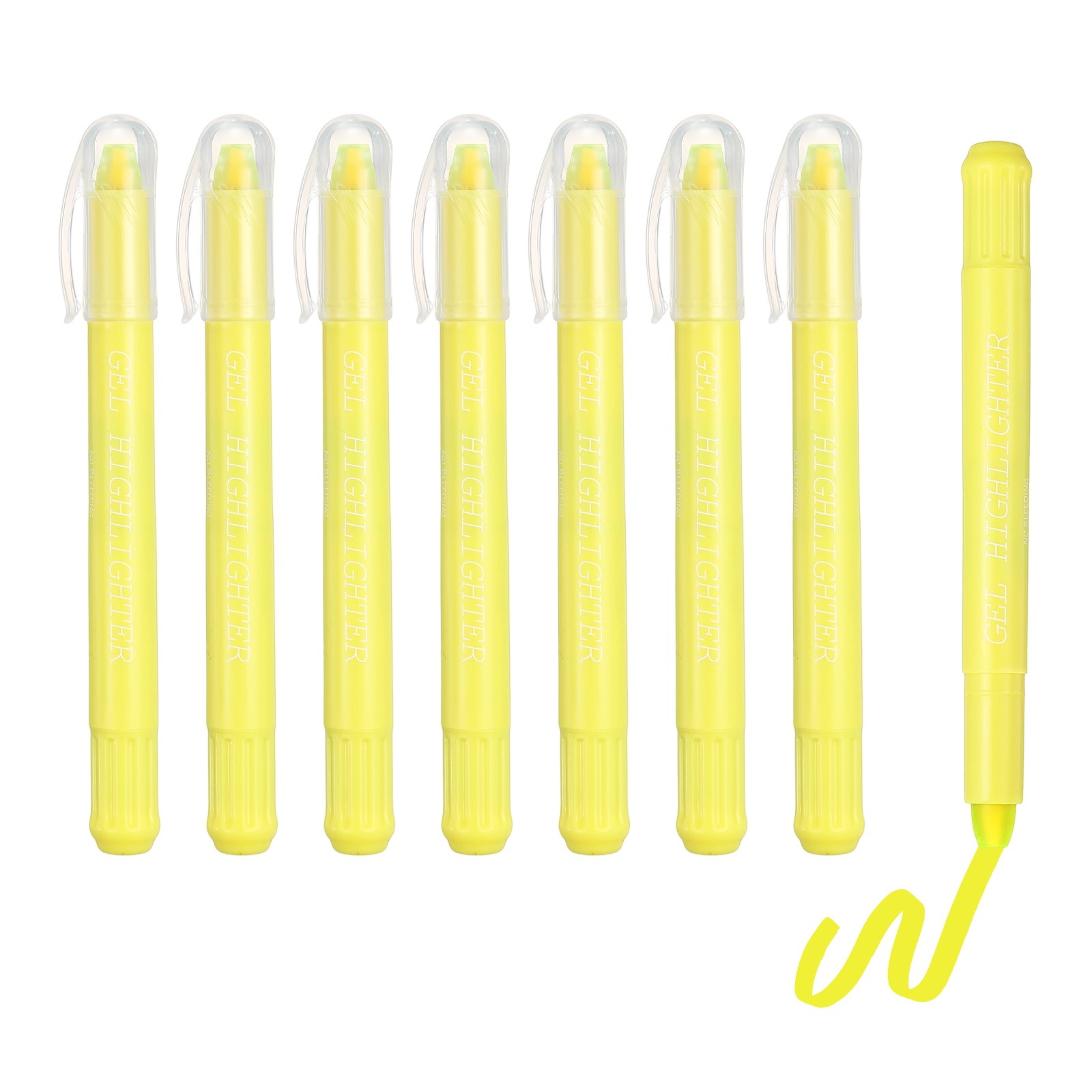 S, Highlighters Pens Wax Crayon Gel Stick, Bright Yellow
