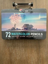 Brand New Zenacolor 72 Colored Pencils in Metal Case Art Set Factory Wrapped