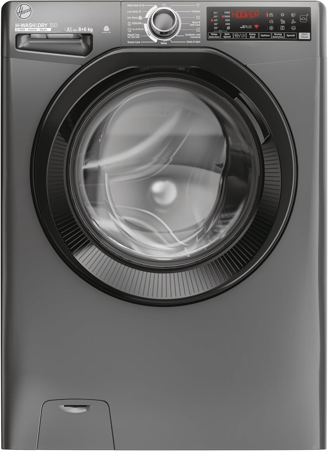 H-WASH&DRY 350 Freestanding Washer Dryer, 8 Kg Wash + 6 Kg Dry, 1400 RPM, Combin