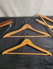Vtg. Wooden Clothes Hangers Hotel PEARSON CHICAGO  HOTEL STATLERS  4 Unmarked