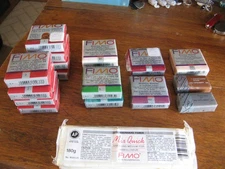 Fimo Modeling Clay Lot 16 Plus Eberhard Faber Oven Bake Clay Classic #8000s
