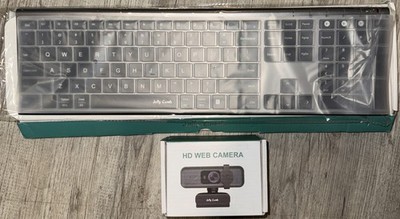 NIB* Jelly Comb Wireless Keyboard and 1080 HD web cam 