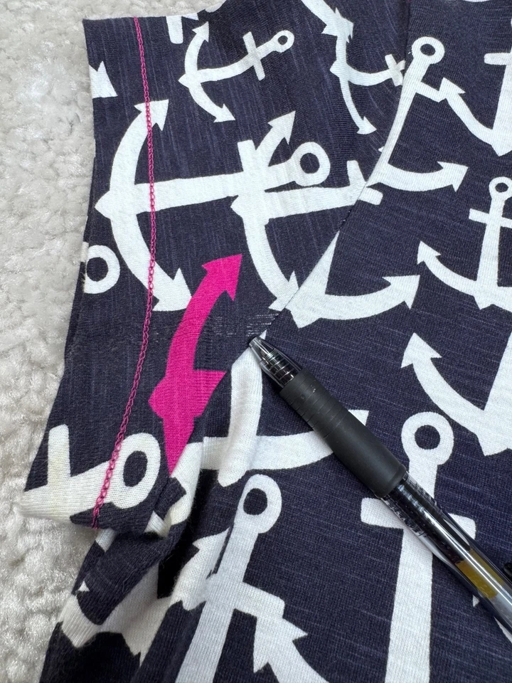 Vestido Hatley estampado de ancla azul marino mediano para mujer Foto 4 de 4