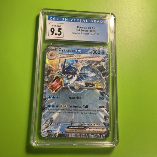 NEW CGC 9.5 MINT Pokemon Gyarados ex Scarlet & Violet Base Set 045/198 Holo Card