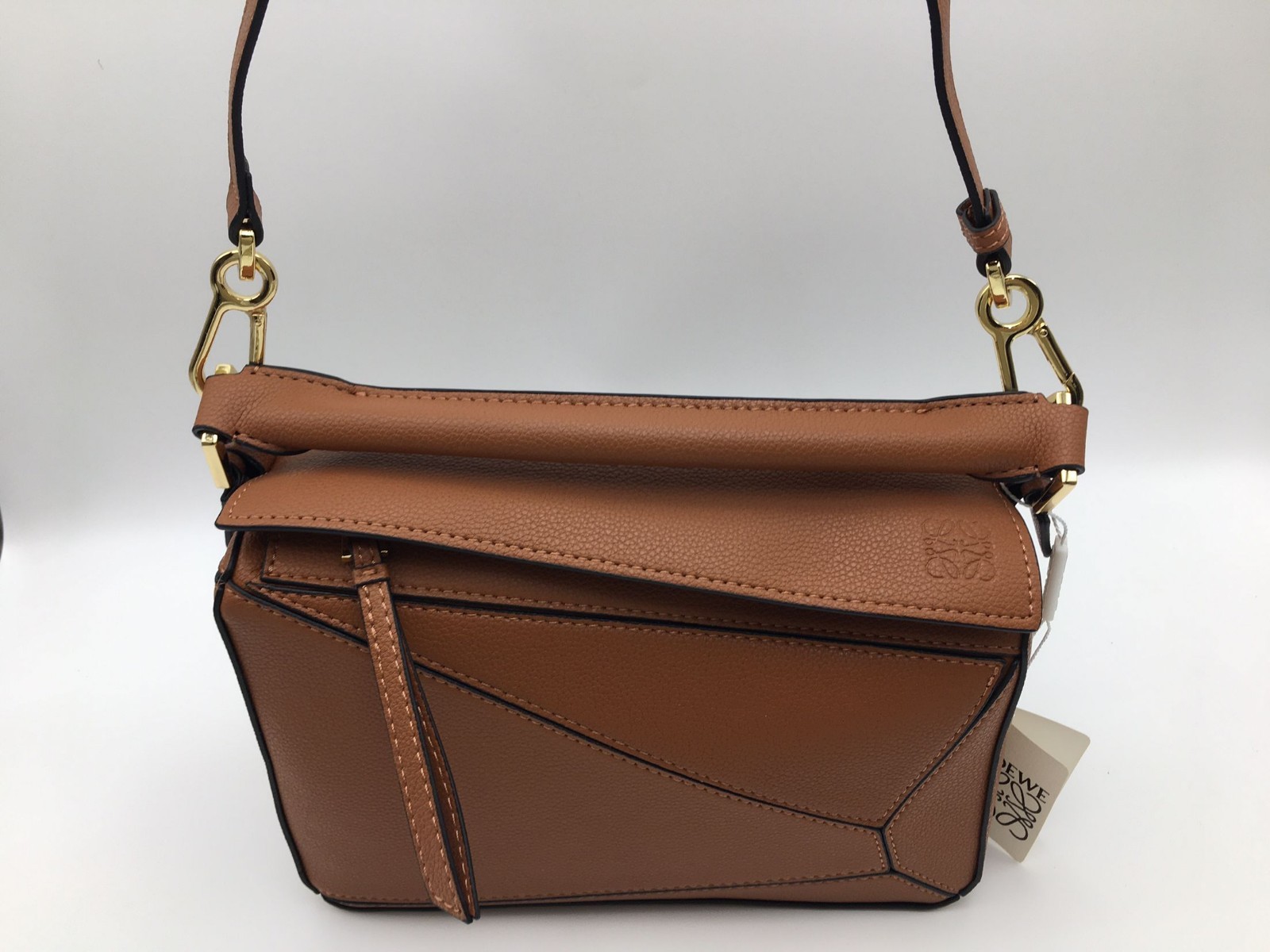 Loewe Crossbody Portable Brown Leather Shoulder Handbag Bag