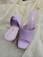 FASHION NOVA Find Your Love  Women's Platform Heels Block Purple Sz. 11 NEW