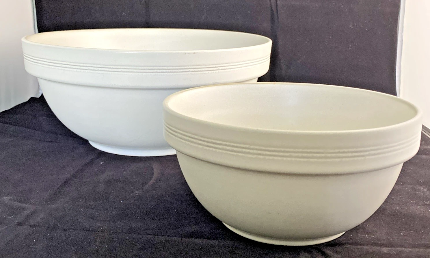 Magnolia Hearth & Hand Stoneware Medium & Large Mixing Bowls @B
