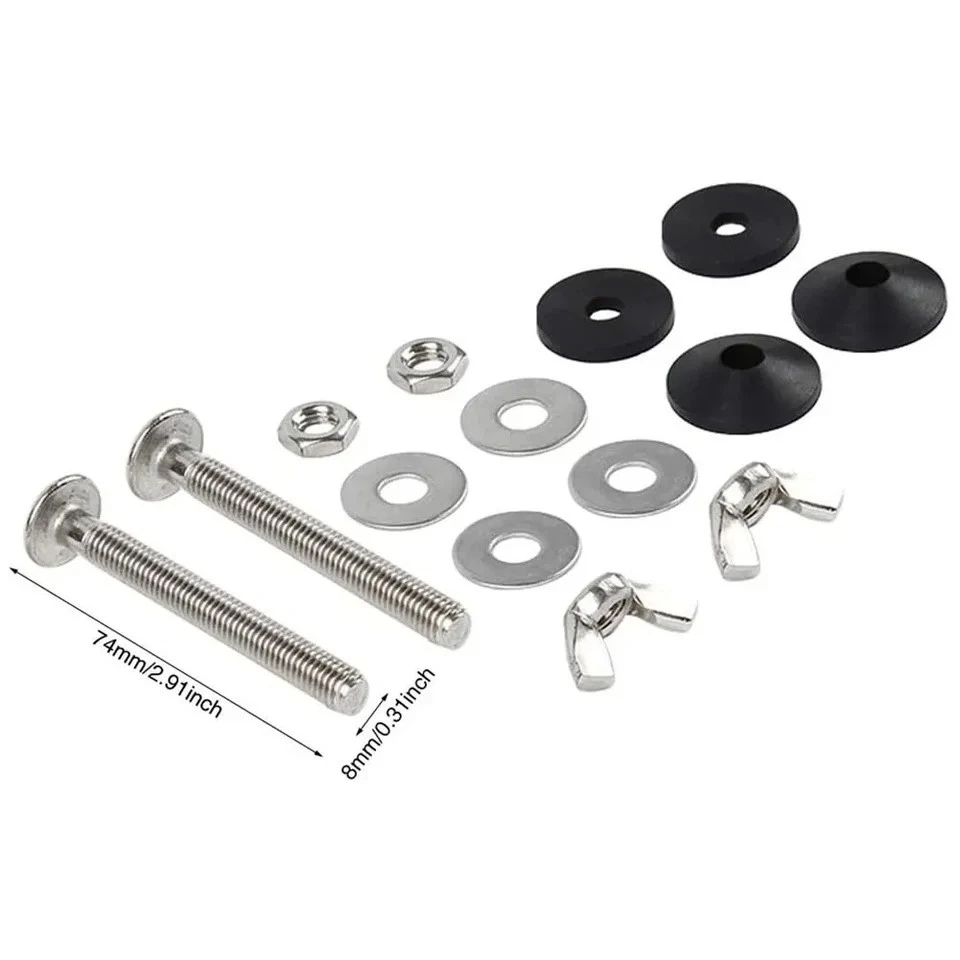 Close Coupling`Toilet Cistern To Toilet`Pan Fixing Fitting Sealing Kit Bolts`WC - Image 2 of 4