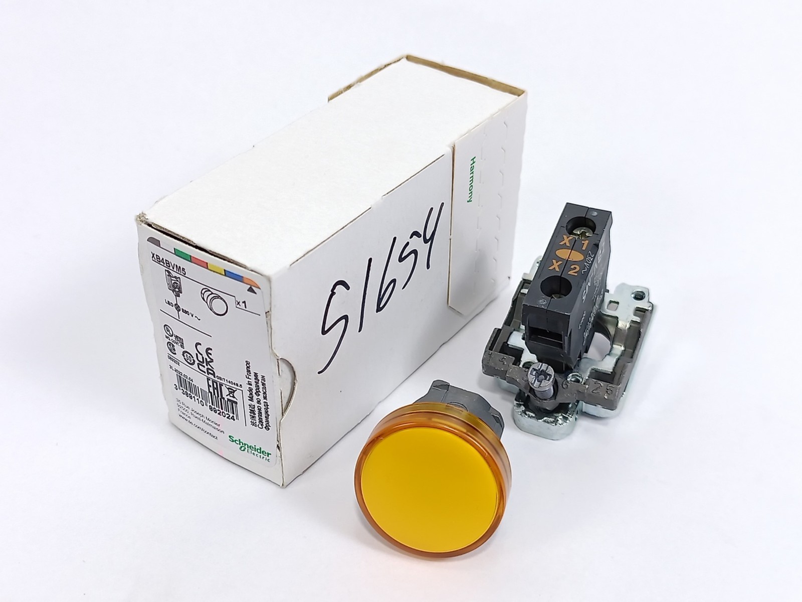 Schneider Electric XB4BVM5 Orange LED Pilot Light