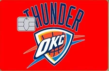 Oklahoma City Thunder Credit Debit Card Sticker Skin Free Shipping 