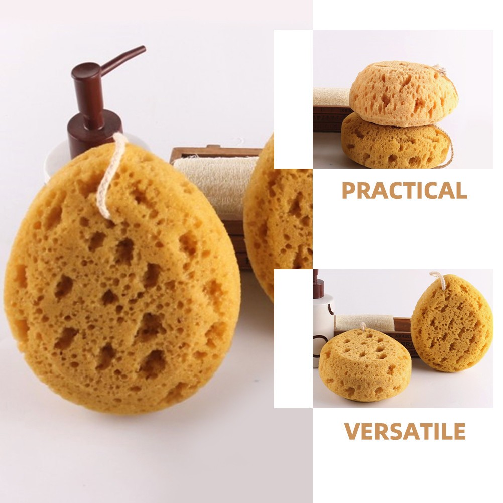 2 Pcs Honeycomb Bath Sponge Body Exfoliating Tool Skin Cleaning Scrubber