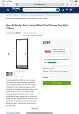 Image of Nexa by Merlyn 6MM Framed Black Shower Pivot Door