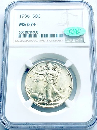 1936 Walking Liberty Half Dollar NGC MS67+ CAC