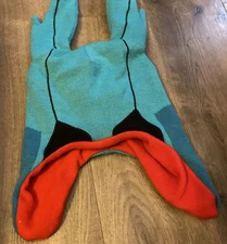 Bioworld My Hero Academia Deku Suit Knit  Stocking Turquoise Cap/hat 19x9” EUC