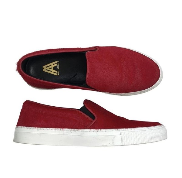 Women Axel Arigato Loafers Red Leather 36.5