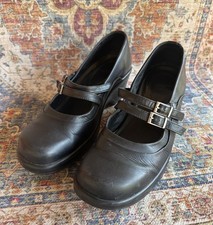 DANSKO Women's BABETTE 2-Strap Mary Jane Clogs Heels Sz 41 US 10.5 Black Leather