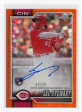 2026 Topps Chrome Logofractor - Orange Refractor Autograph Sal Stewart Rc #03/25