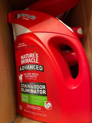 4 Nature's Miracle 64oz Stain & Odor Eliminator Dogs Flip & Go Sprayer Enzymatic