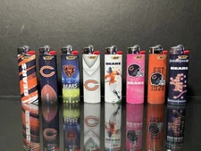 Set Of 8 Bic Special Edition Lighters Featuring Chicago Bears Football Team