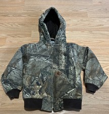 Carhartt Realtree Camo Quilted Lined Hooded Jacket XXS 4-5 Youth Coat
