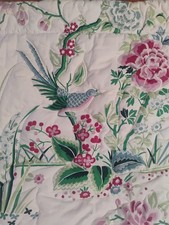 2 Vtg Hobird Cotton Bird Of Paradise Quilt Embossed Pillow Cases 40x 22.5