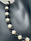Pearl & Onyx Necklace W 14k Clasp-18” — photo 3