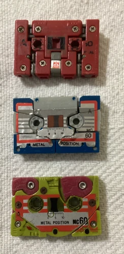Lot Of 3 Vintage Transformers Cassette G1 Grandslam/ Eject/ SlugFest