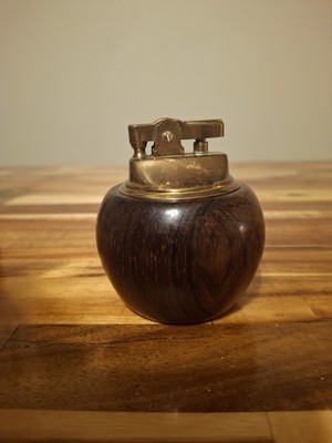 table cigarette lighter Vintage Mid Century Modern Wood Denmark Table Cigarette Lighter