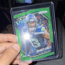 2025 Panini Prizm Ernest Jones FIRST PRINT Seahawks Green Disco Prizm /10 NFL