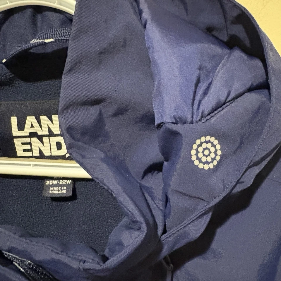 Chaqueta con Capucha Parka de Invierno Aislada Impermeable Lands End Squall para Mujer Talla 2X Foto 4 de 4