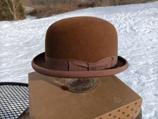 Vintage Brown Derby Hat Size 6 5/8 Vintage Brown Derby Hat Size 6 5/8