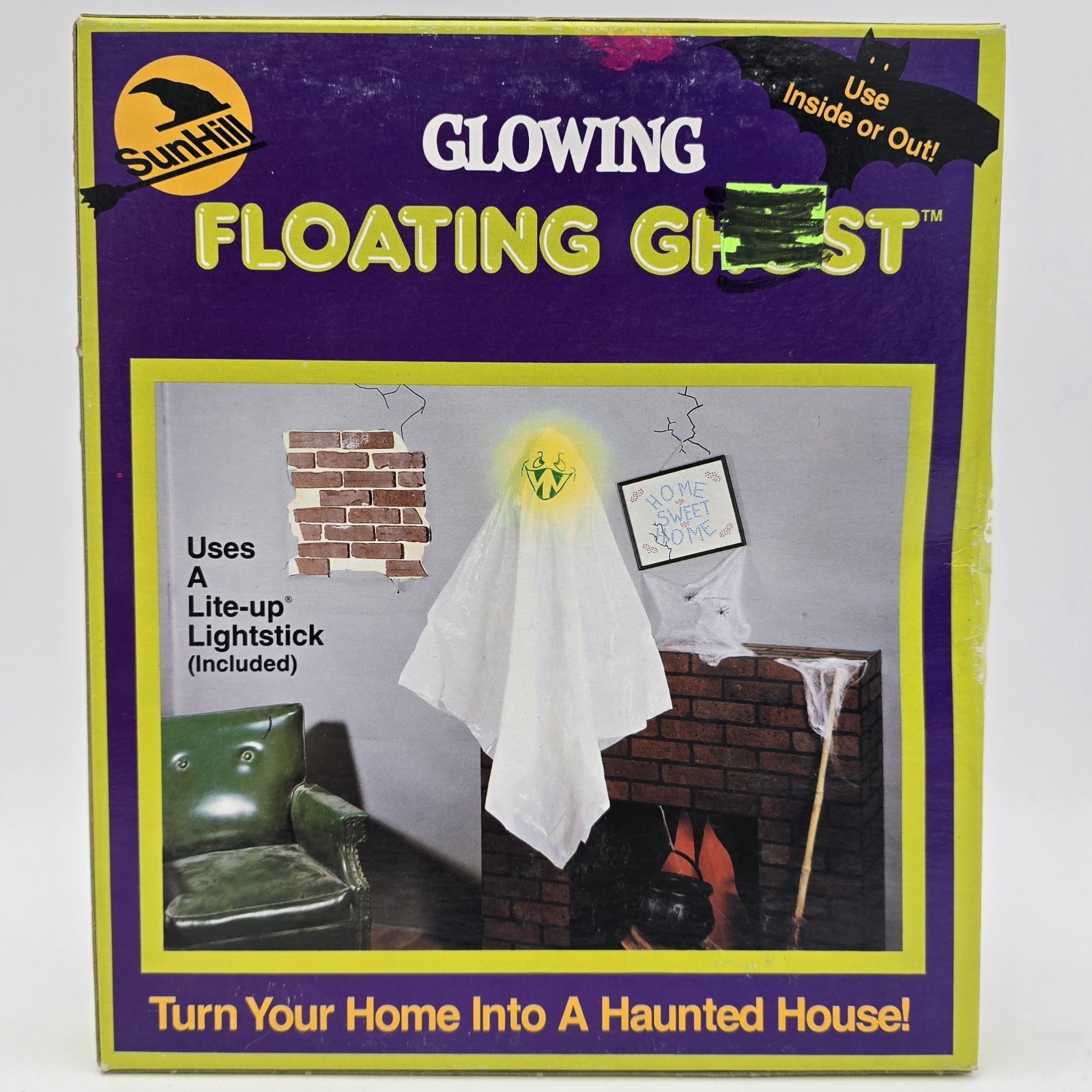 Sun Hill Glowing Floating Ghost Vintage Halloween Decoration 1989 Sealed Box