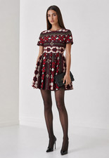 Valentino Mini Dress Wool Red Silk Lined Sz IT 40 US 4 Italy Designer Luxury