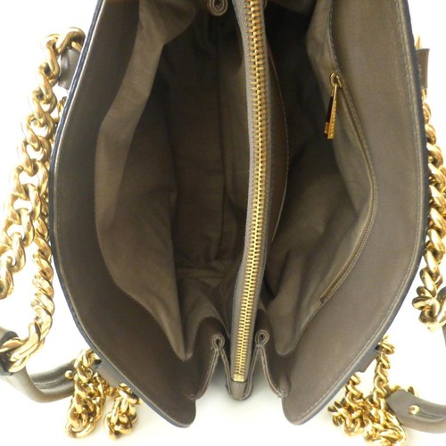 MARC JACOBS Leather Handbag Brown Large Tote Double Chain Handle Made in Italy - Bild 11 von 17