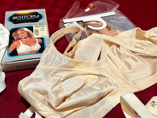 Sutiã boneco completo NOS lote de 5 novo com etiquetas blush e branco Bestform & Gelmart - Imagem 2 de 4