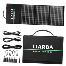 60watt Portable Solar Panels, Ip65 Waterproof Foldable Solar Panel Dual USB 