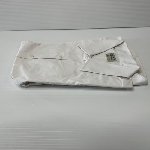 Gear For Life Shirt Men Medium White 3/4 Sleeve Button Down Work Business Wear - Picture 9 of 9