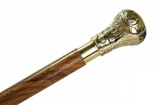 ROUND HEAD HANDLE ANTIQUE BRASS VINTAGE FOR WALKING STICK CANE WOODEN CANE GIFT