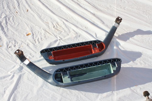 NOS 73 -74 Ford Pinto 1974 Mustang II LH Door Panel Armrest Pair BLUE - Picture 2 of 2