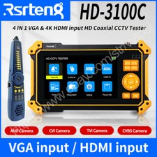 Rsrteng 5in Analog Coaxial Camera Tester 4K 8MP CVI TVI AHD VGA HDMI HD-3100C