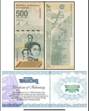 VENEZUELA 500 DIGITALES qty 1 2023 UNC 500 million bolivar USA!