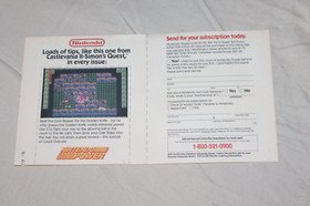 Nintendo Power Subscription Insert NES Castlevania II Simon's Quest - PMG-QU-USA