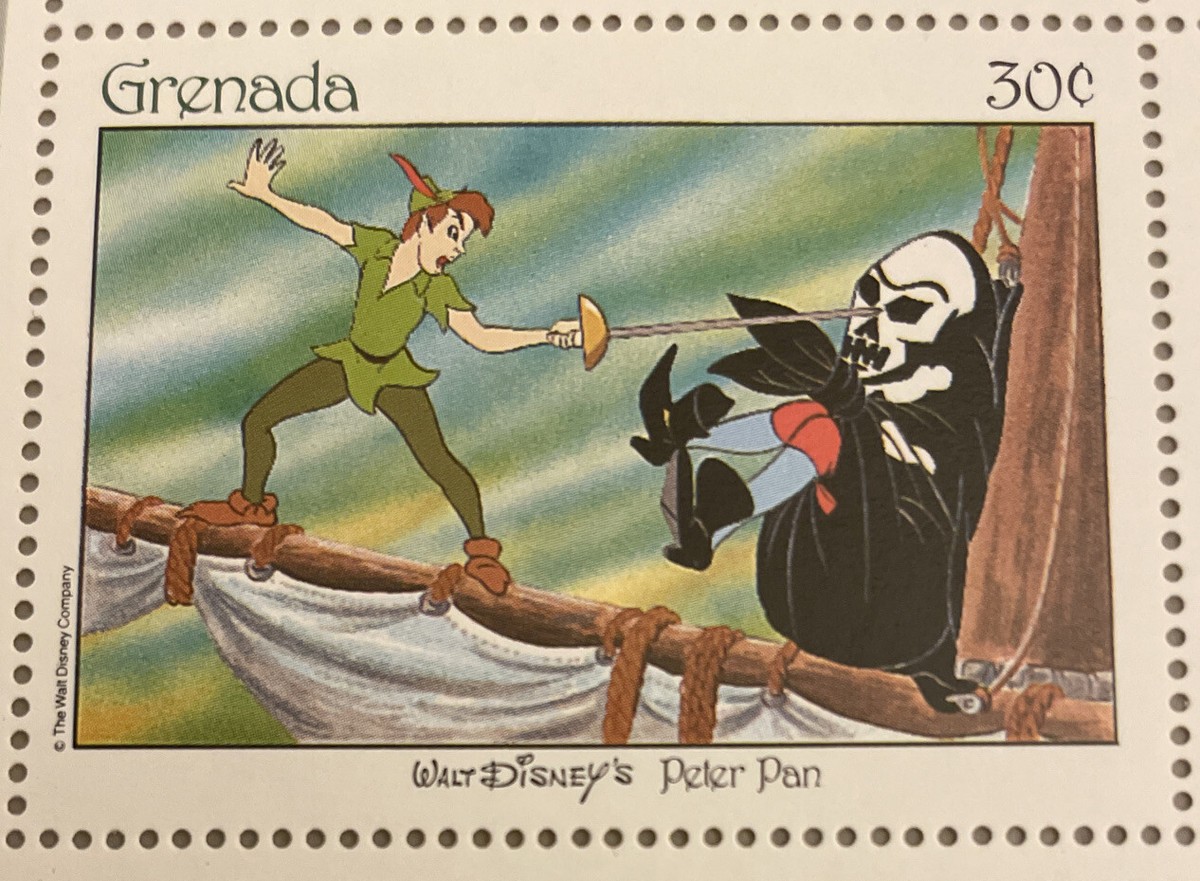 限定品ディズニー☆Authentic Postage Stanp 1987 Disney 📫50th Anniversary Classic Fairytale Stamps